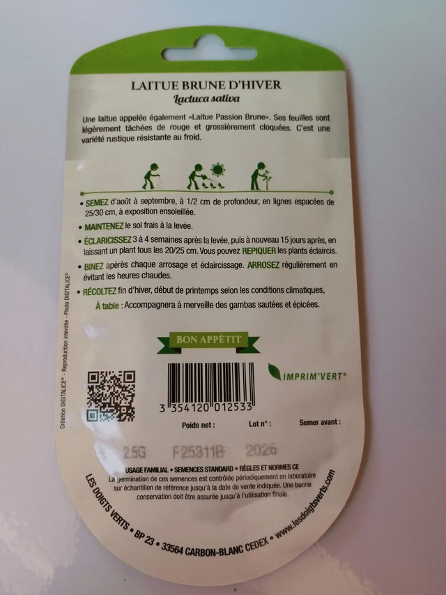 Laitue Brune d'hiver