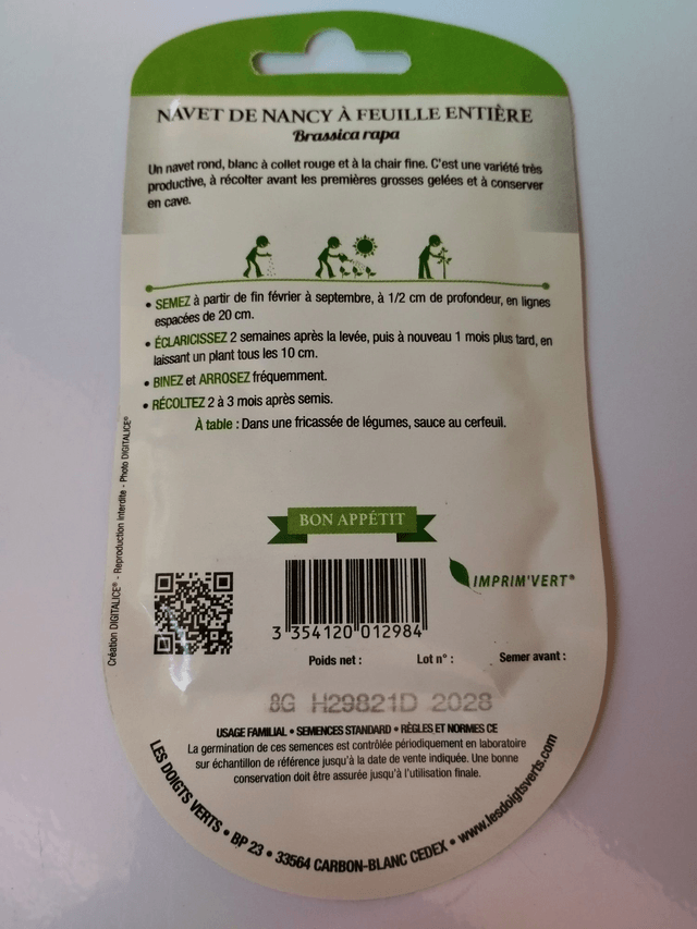 Navet de Nancy a feuille entière