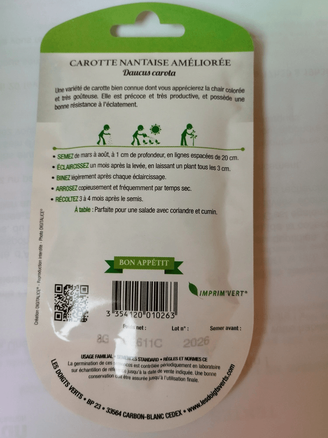 Carotte Nantaise Amélioré