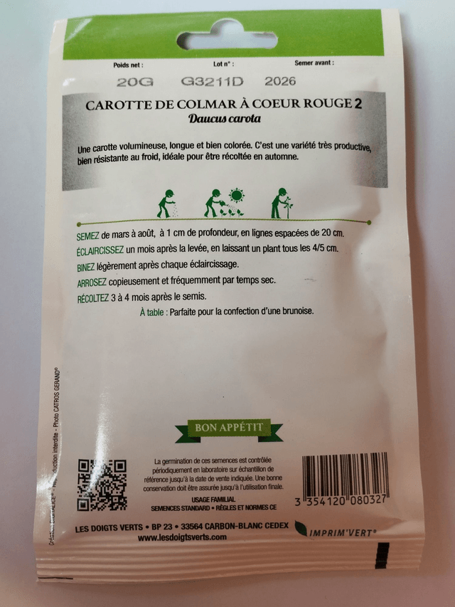Carotte de Colmar à cœur rouge 2 format éco