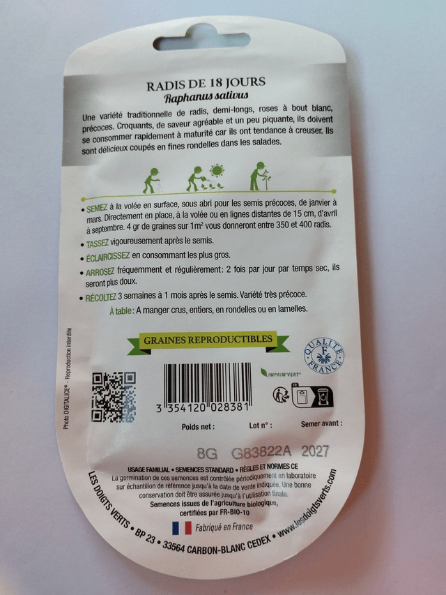 Radis de 18 jours BIO
