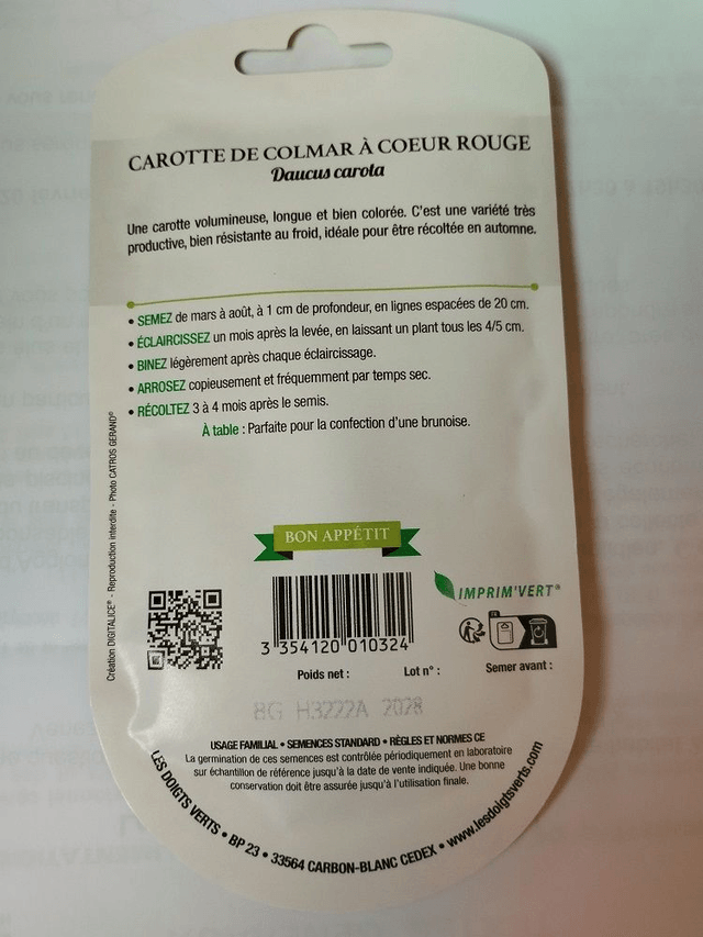 Carotte de Colmar à cœur rouge