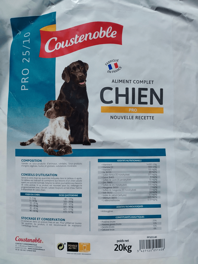 Aliment complet chien PRO 25/10