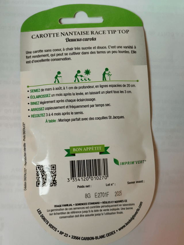 Carotte Nantaise race Tip Top