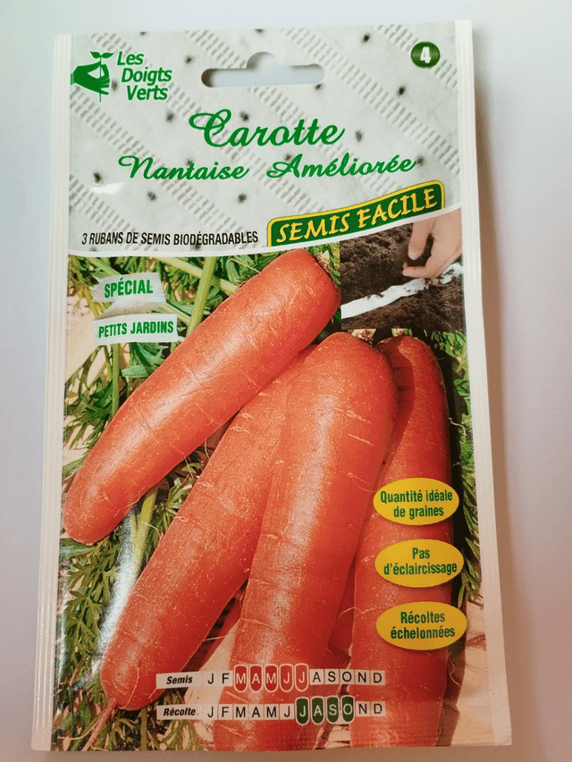 Carotte Nantaise améliorée en ruban spécial petit jardin