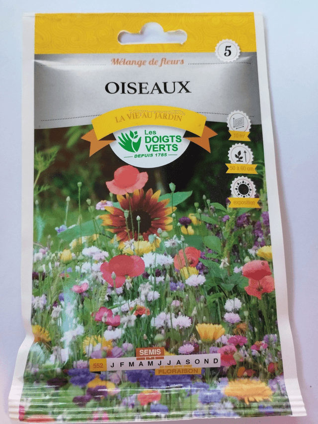 Mélange de fleurs oiseaux 