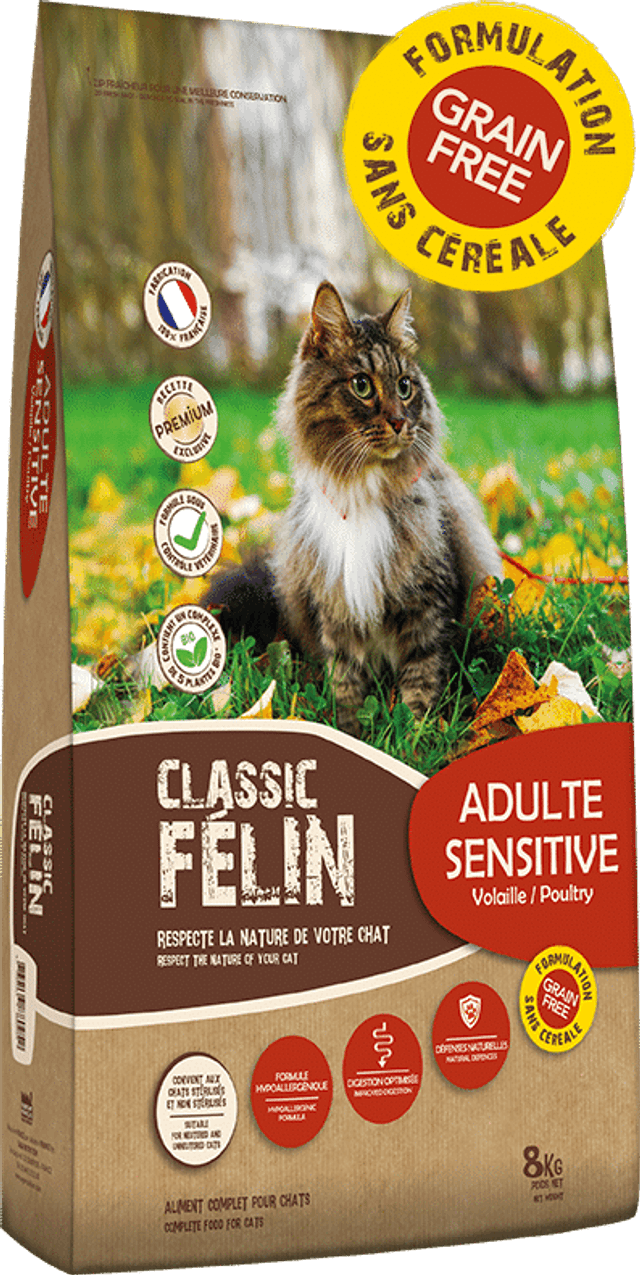 Classic Félin – Adulte Sensitive 8kg
