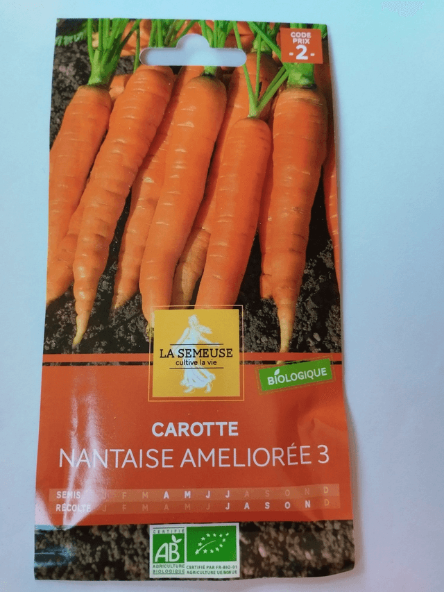 Carotte Nantaise améliorée 3 BIO